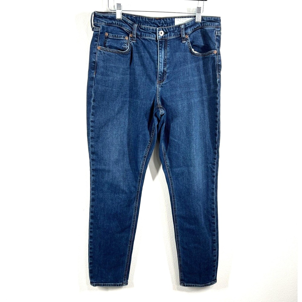 Rag & Bone New York Jeans Womens 34x30 CATE MID-RISE SKINNY Blue Stretch Classic